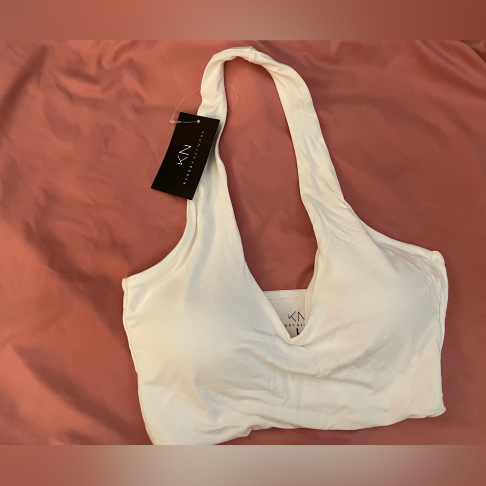 White Halter Brami Crop Top